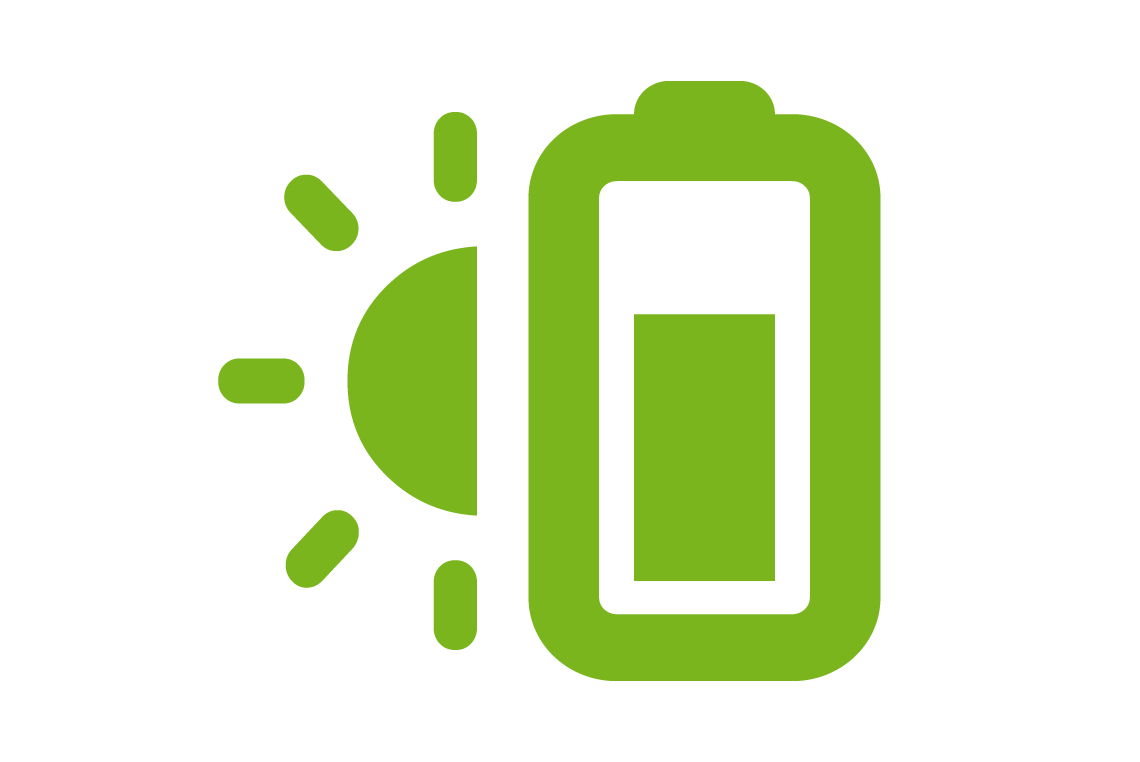 Icon Sonne mit Batterie